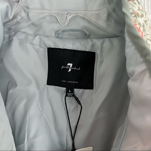 7 For All Mankind | Pastel Print Quilted Jacket NWT - Picture 3 of 8